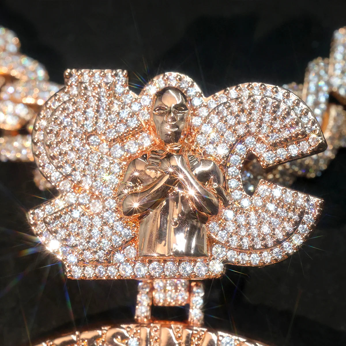 Lyee Cyee 18K Gold Plated Cubic Zirconia Hip Hop Pendant