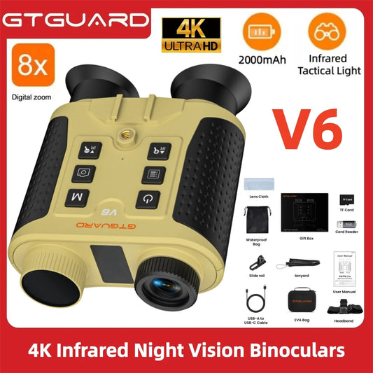 GTMEDIA 4K Night Vision Binoculars With 8X Digital Zoom