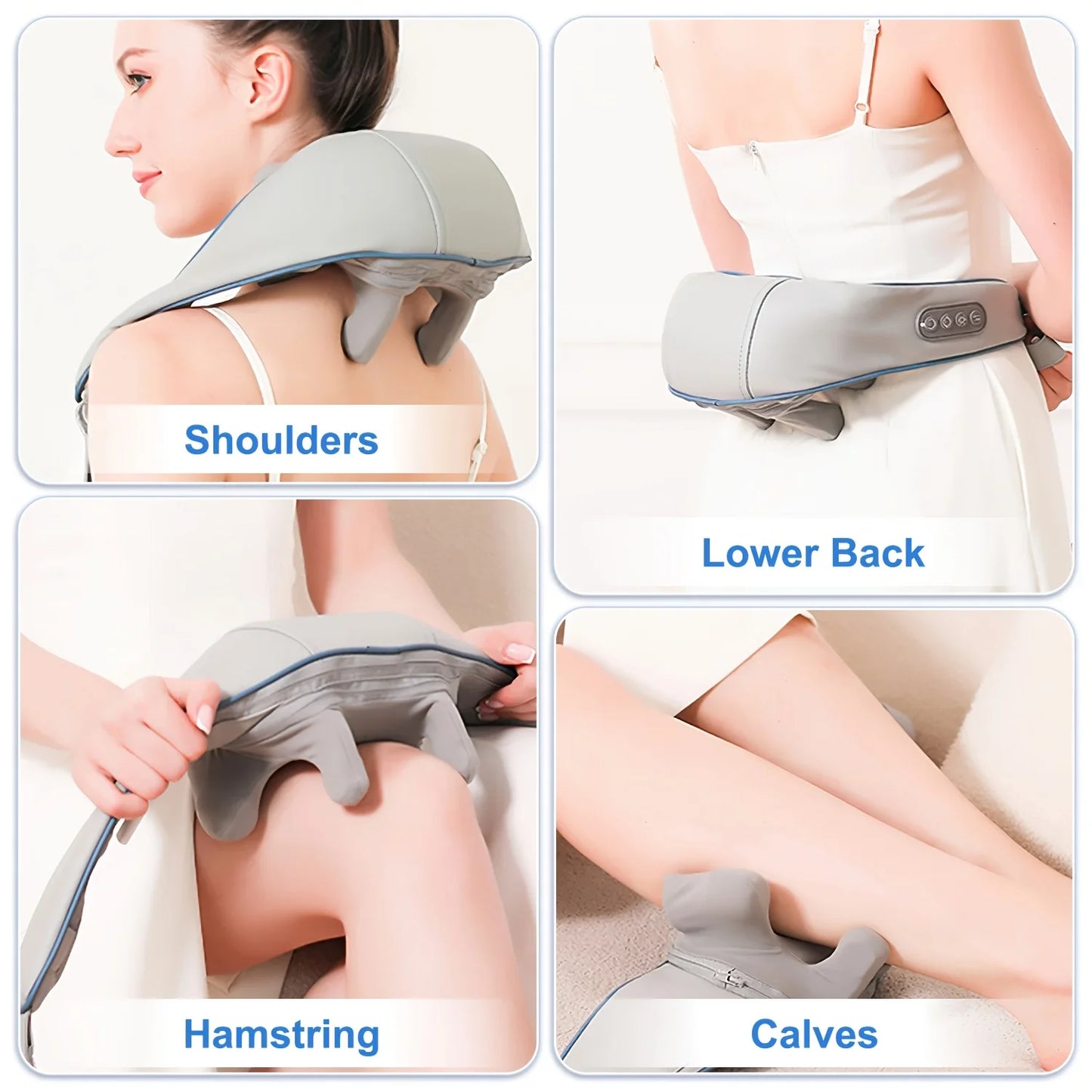 Neck And Shoulder Massager Shiatsu Heat Kneading Home Office