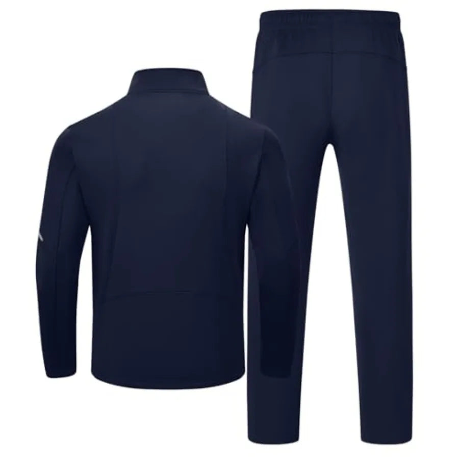 Rdruko Mens Fleece Tracksuit 2 Piece Winter Warm Athletic Jogging Set Perfect For Daily Training And Outdoor Wear