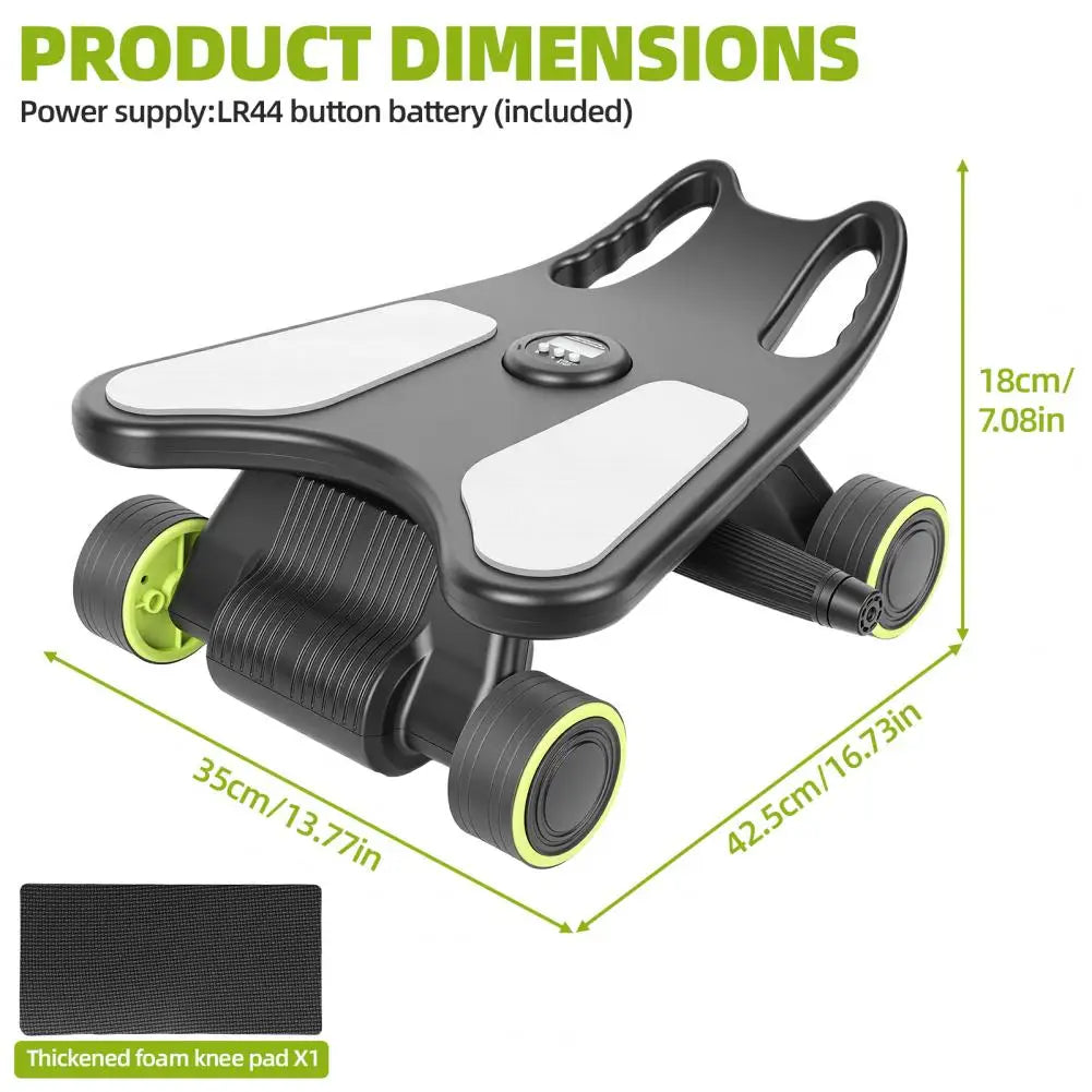 Four Wheel Abdominal Roller Trainer For Core Strength Exercise