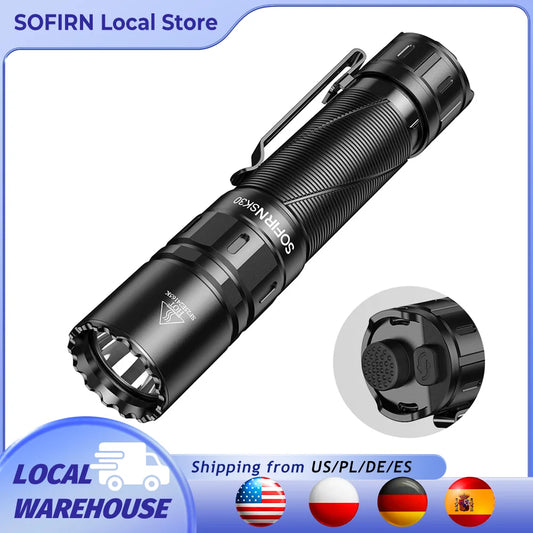 Sofirn SK30 3000 Lumen 6000K USB C Rechargeable Tactical Flashlight