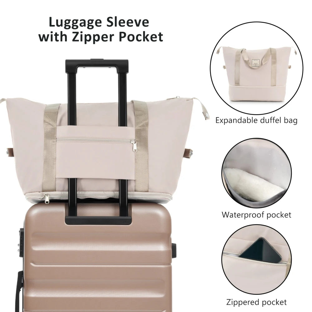Hardshell ABS Luggage Set Lightweight Durable With Dual Spinner Wheels
