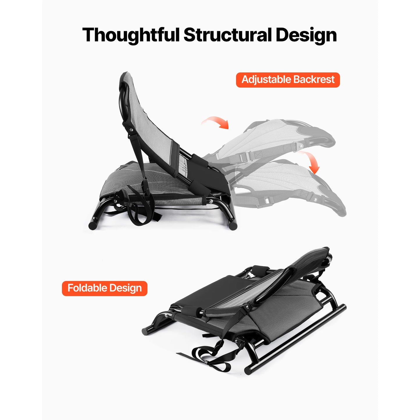 SucceBuy Adjustable Kayak Seat With Aluminum Alloy Frame