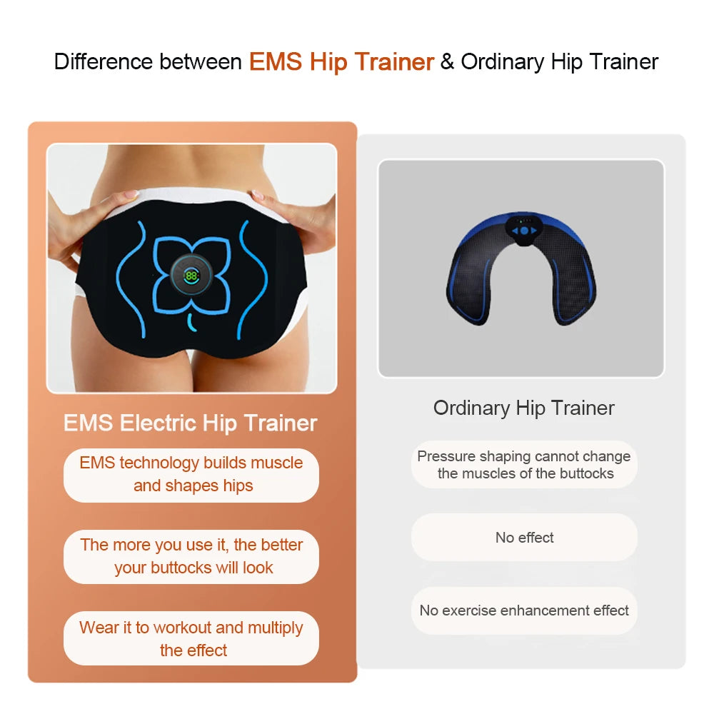 Upgrade EMS Electric Hip Trainer Wireless Buttock Lifting Massager 39 Gear Buttocks Shaper Firming Massage Pad for Sagging Flat Hips
