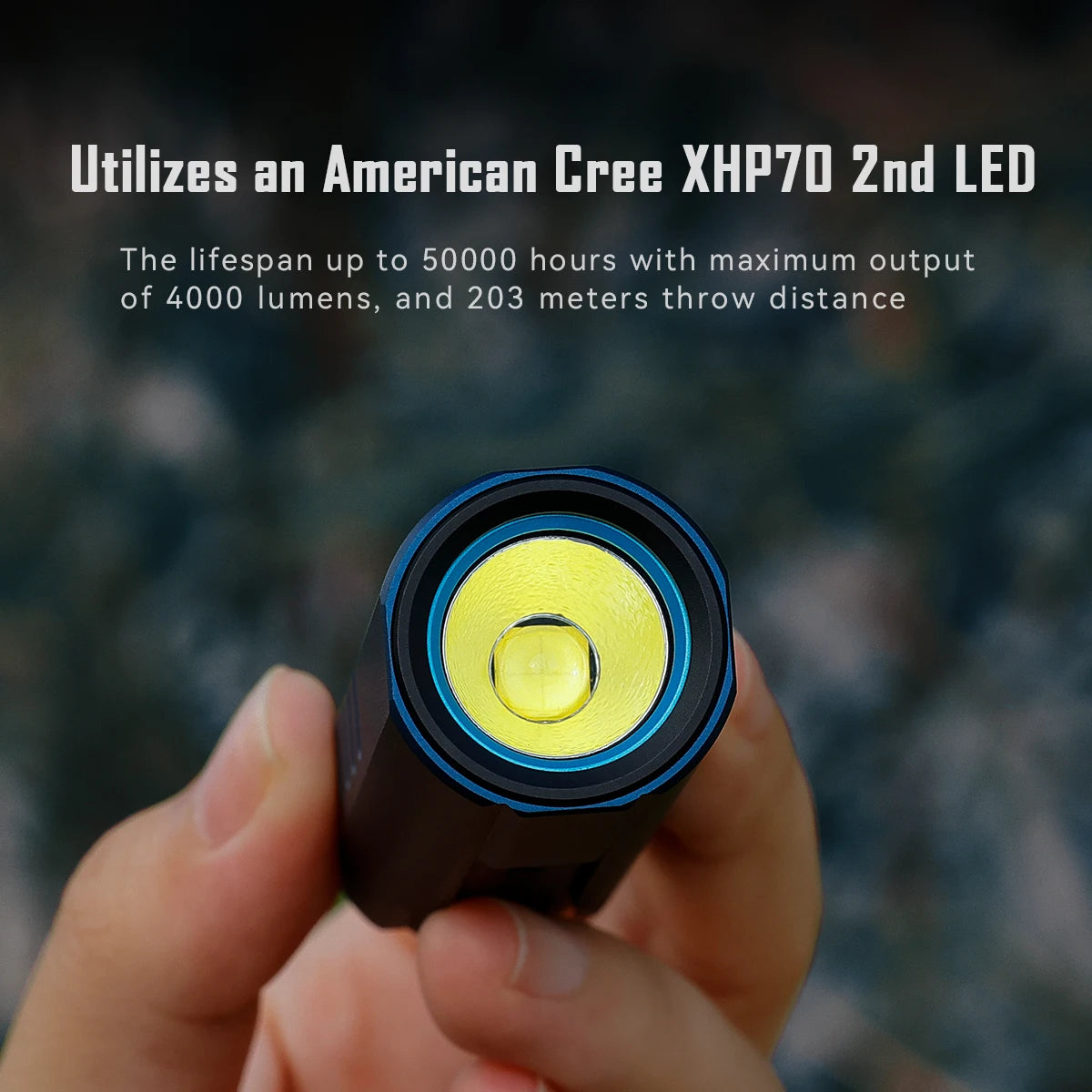 Imalent LD70 Mini Rechargeable Flashlight 4000LM Camping Outdoors
