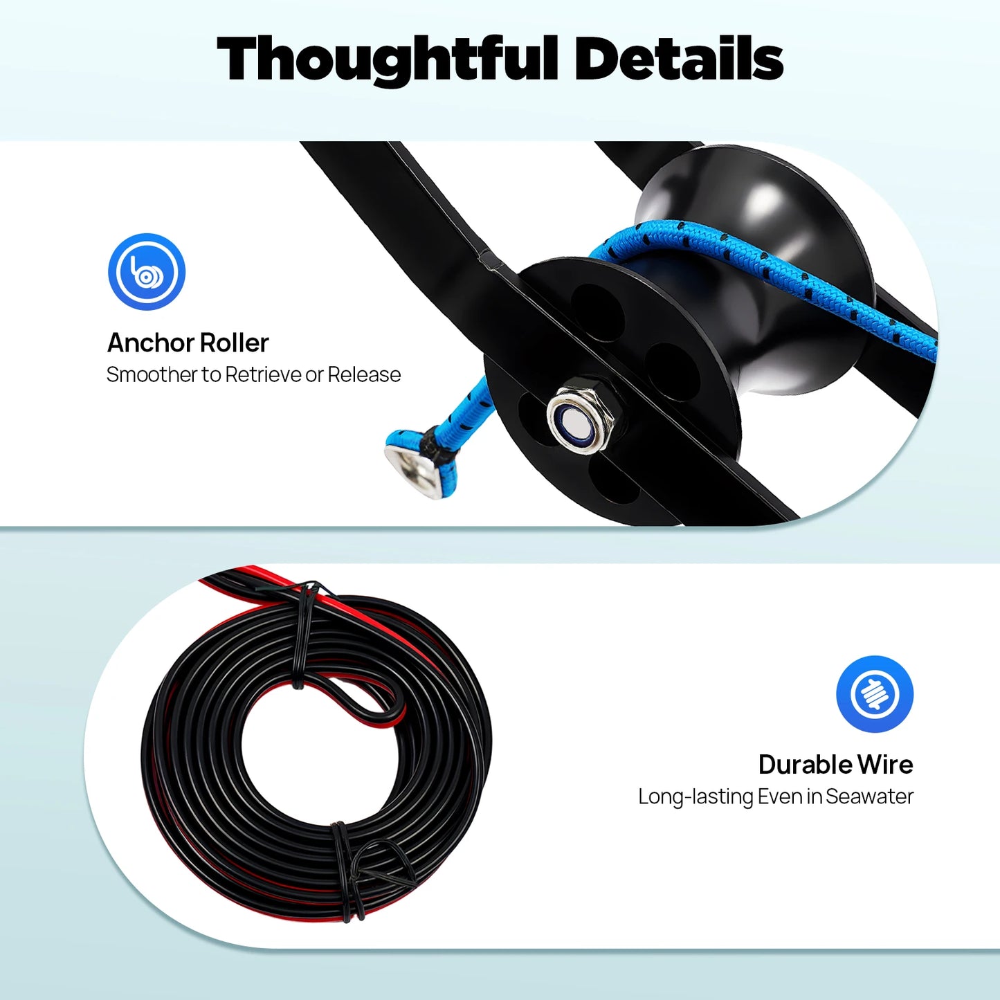 12V Electric Boat Winch 35 Lb Load Capacity With 100ft Braided Rope And Wireless Remote For Boats Up To 24 Ft
