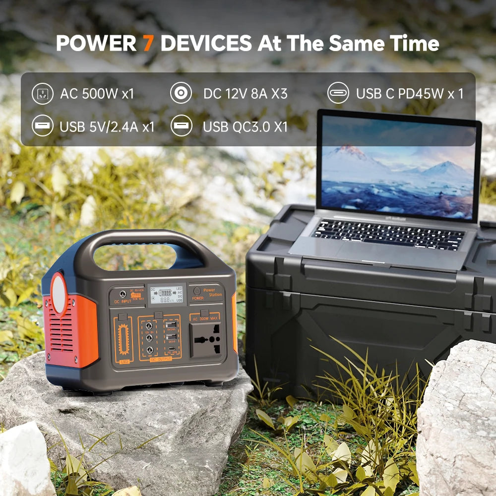 GaiaRay Electric Solar Power Station 500W 460Wh Emergency Backup