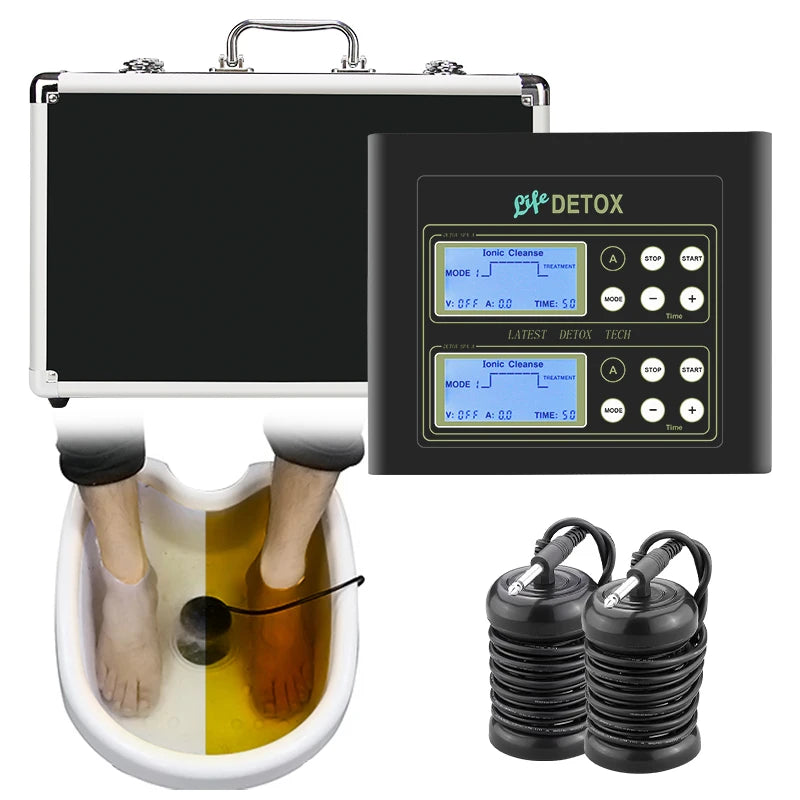 Dual Ionic Foot Bath And Infrared Waist Heating Detox Device