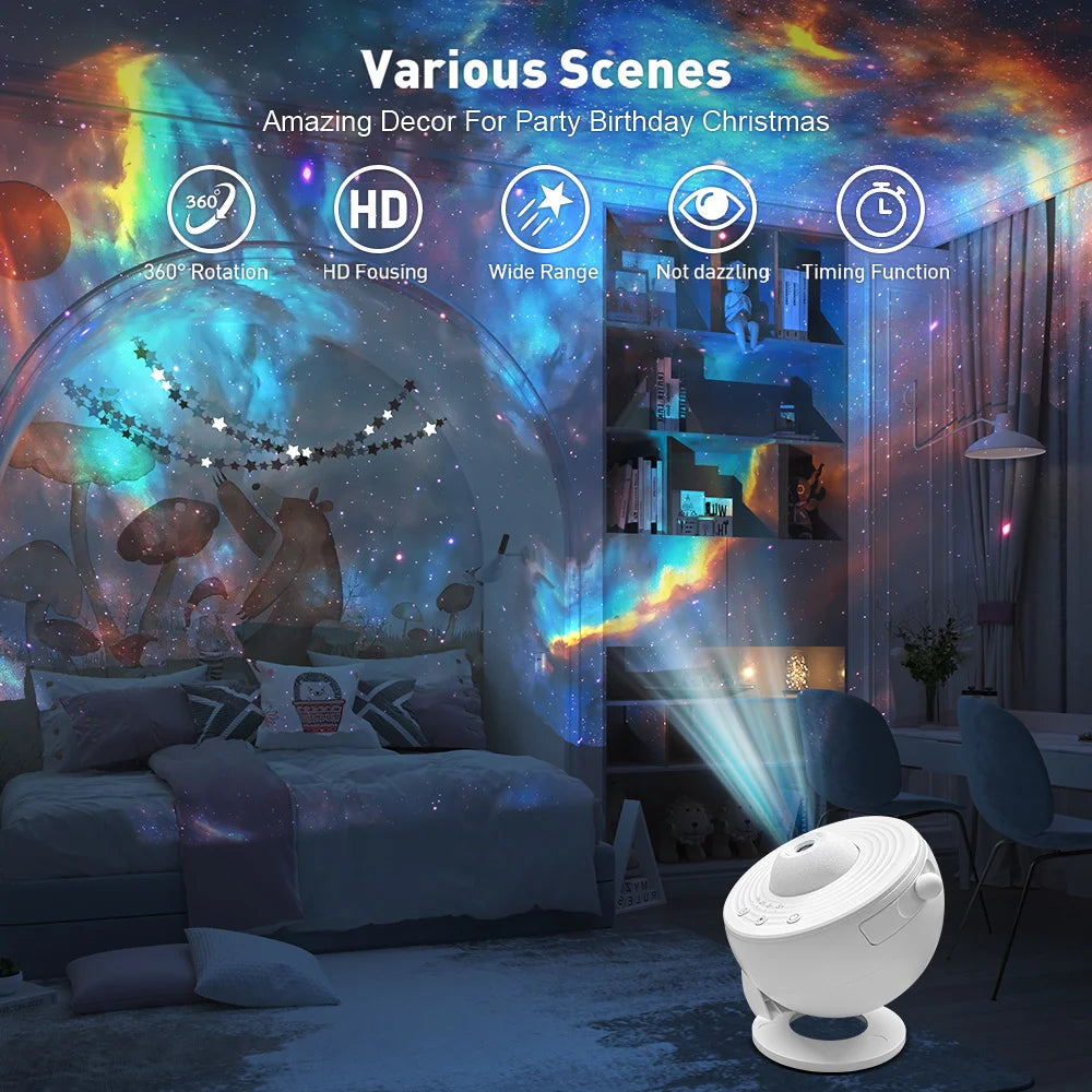 Aiopp 13 In 1 Star Projector Galaxy Planetarium Night Light For Bedroom