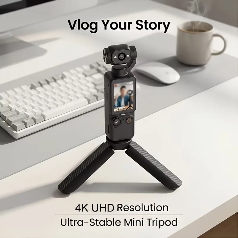 Ultra HD 4K Sports Camcorder, Ultra Light Body for Travel & Vlog, Comes with 32GB Memory Card and Tripod, Anti-Shock Stabilization, 180° Adjustable Flip Screen, Auto Focus, 2000mAh Rechargeable Battery for Outdoor Cycling