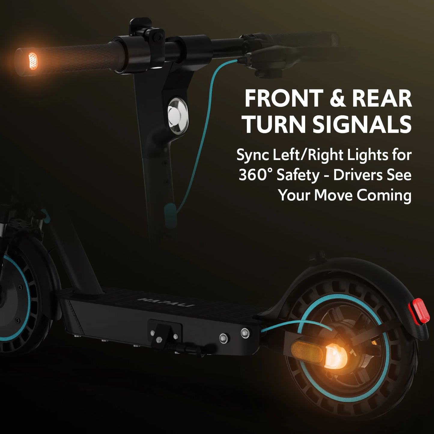 Osboo Electric Scooter For Adults Foldable Dual Suspension With Turn Signals 650W 10 Inch Tires 25 Mile Range 22 MPH