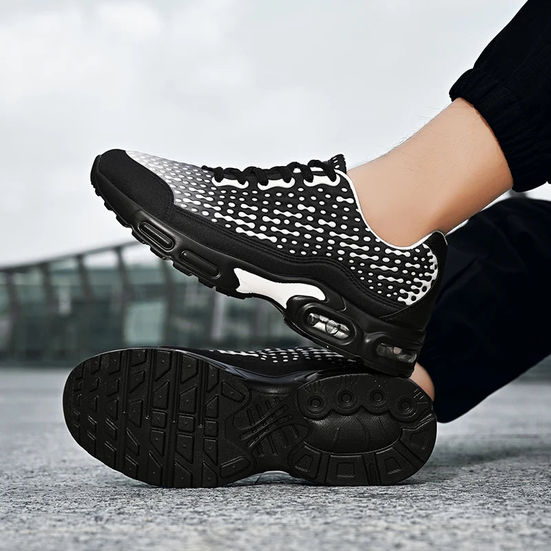 Men's Cushioning Running Shoes EVA Midsole for Shock Absorption Lightweight & Breathable Mesh Sports Sneakers Gym and Walking