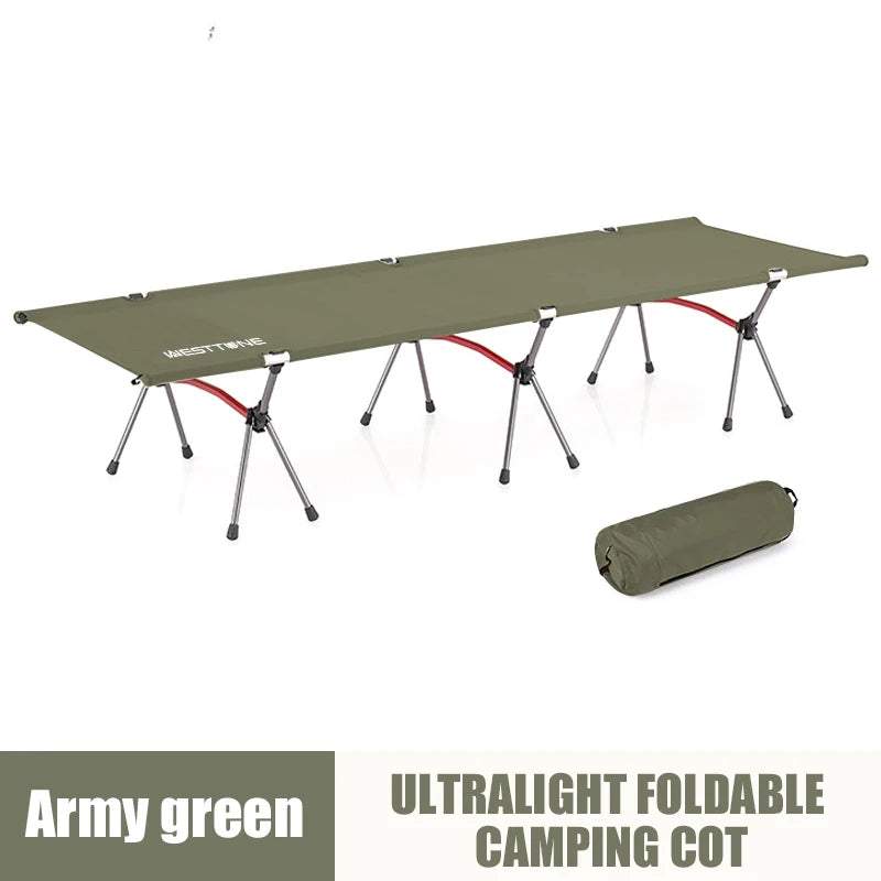 Westtune Ultra Light Aluminum Alloy Portable Folding Marching Bed Camping