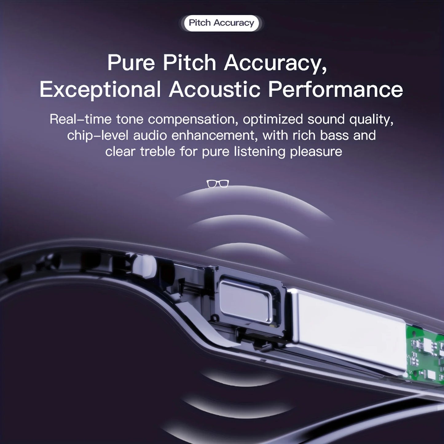 Camera video glasses, smart translation, object recognition via camera, Q&A interaction, Hi-Fi music, and high-definition calls.