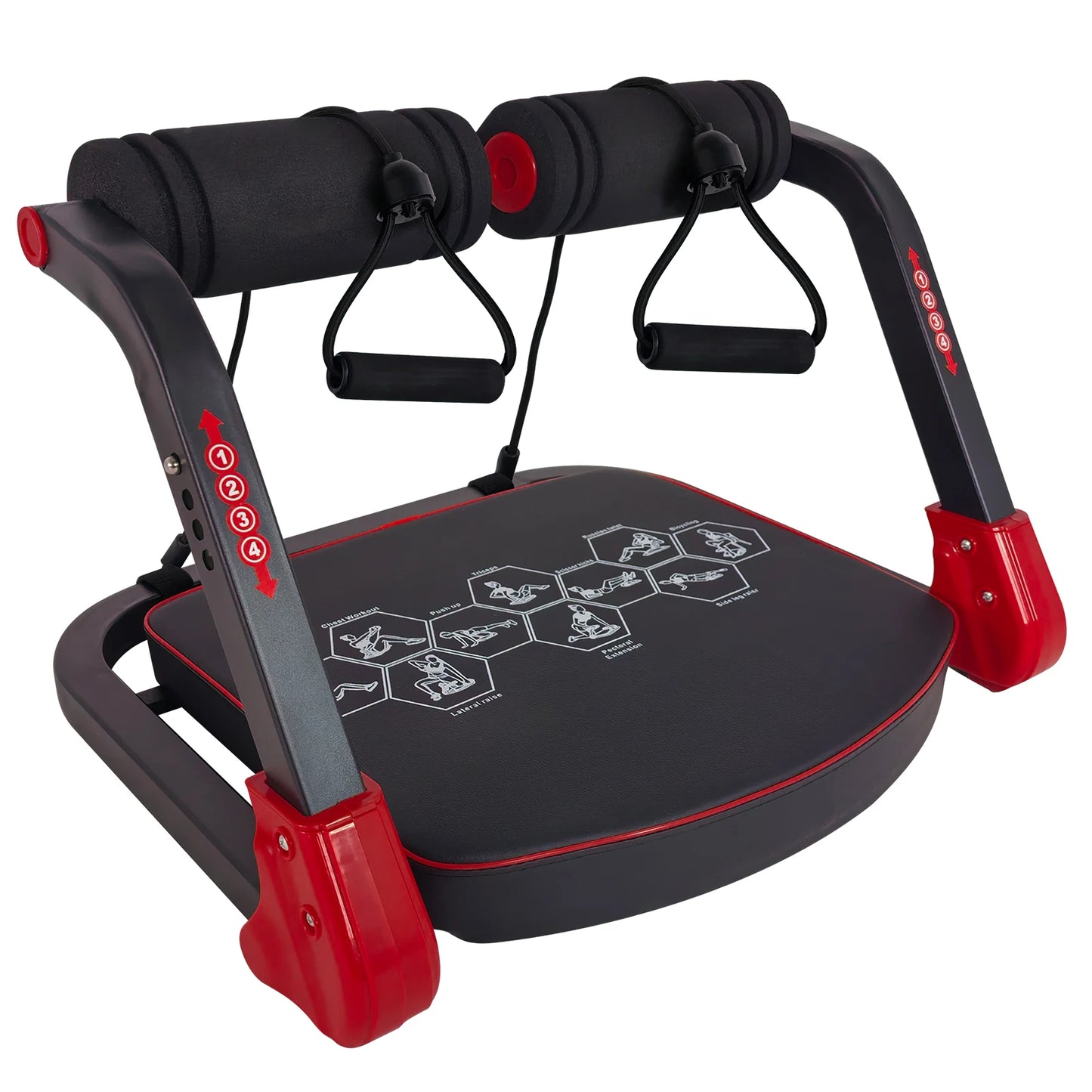 Ab Core Trainer With Resistance Bands For Home Gym