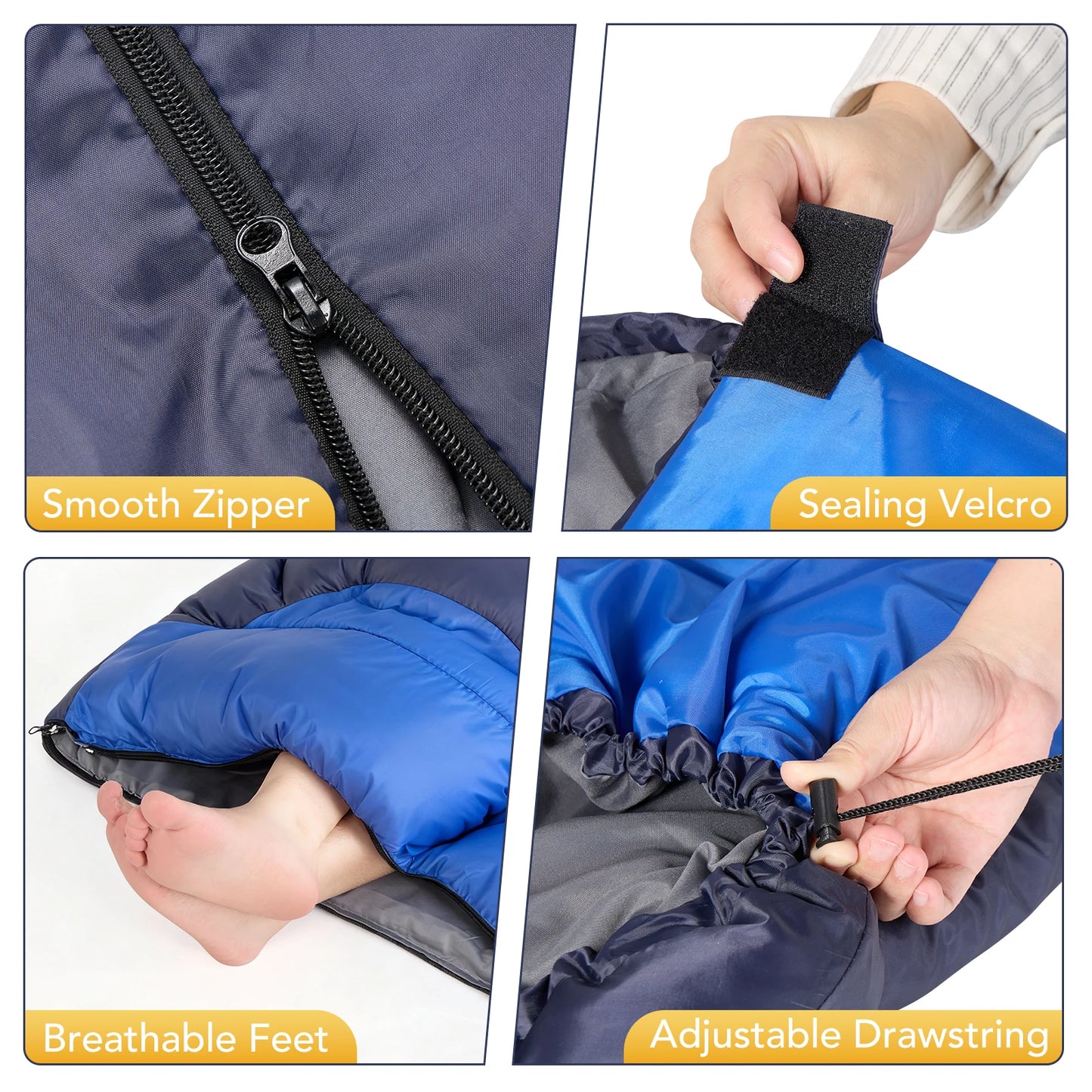 Camping Sleeping Bag Ultralight Waterproof Windproof 4 Season Warm