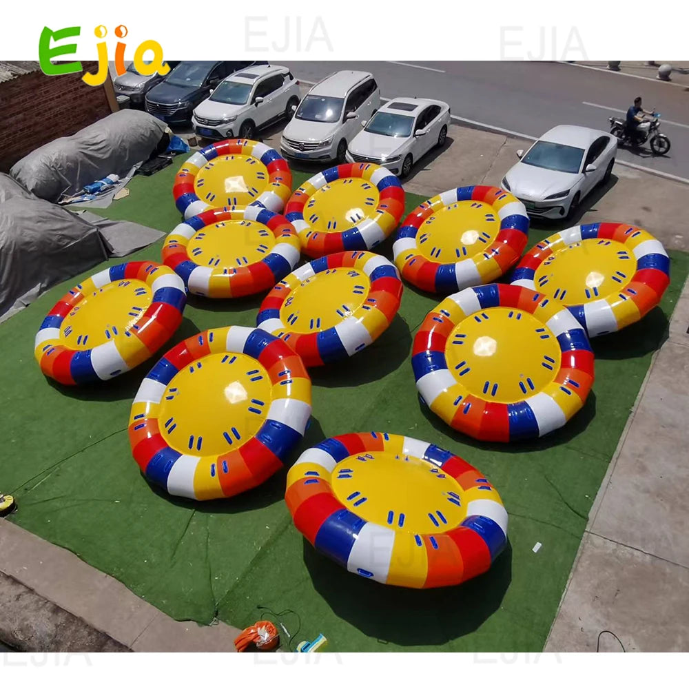 Inflatable Water Spinning UFO Towable Tube For 6 To 8 People Heavy Duty PVC Disco Boat For Water Sports