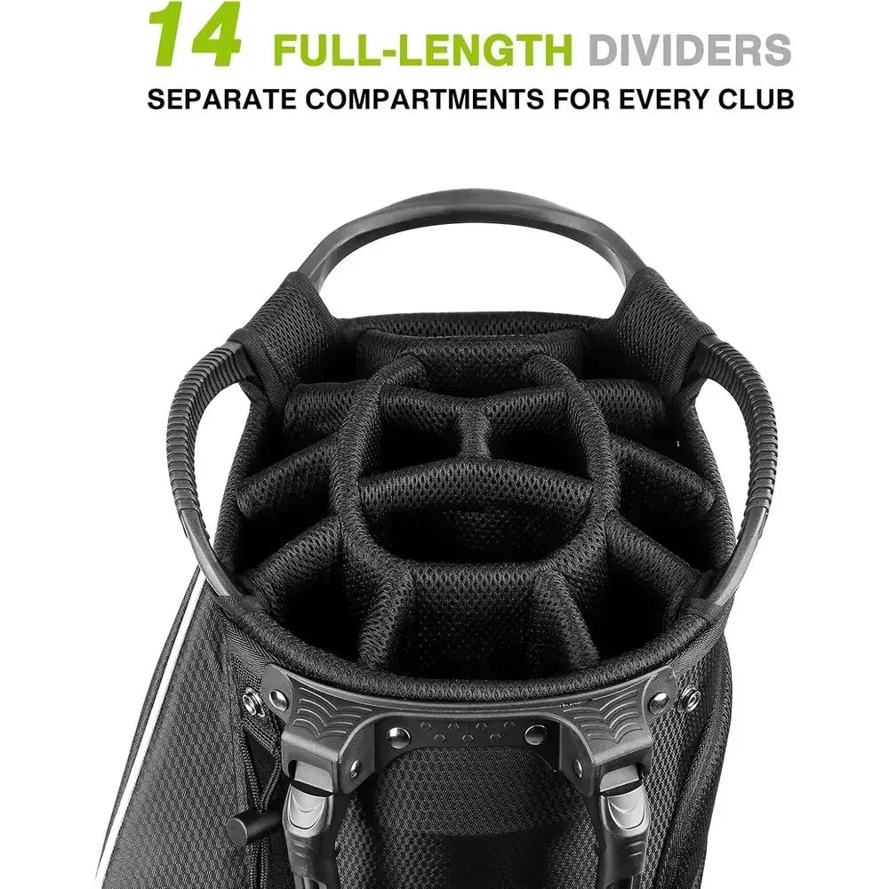Waterproof Golf Stand Bag With Eight Pockets And Rain Cover