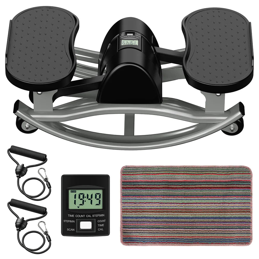 Twist Stepper Machine with Resistance Bands and Digital Display