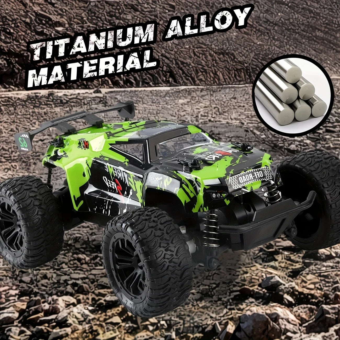 Off Road RC Car 2.4GHz Remote Control All Terrain Durable Safe Design Great Gift For Boys And Adults