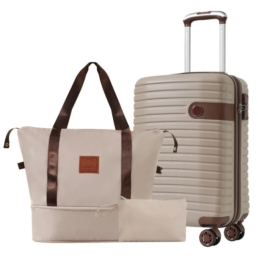 3 Piece Luggage Set Carry-On Hardshell ABS Spinner Wheels