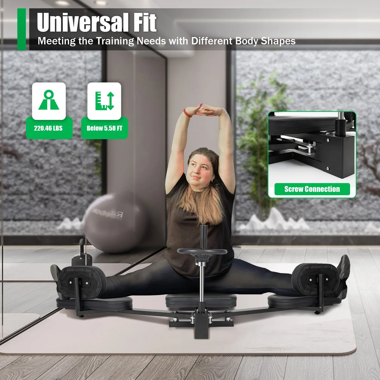 Horizontal Cross Shaped Leg Stretcher For Flexibility And Yoga