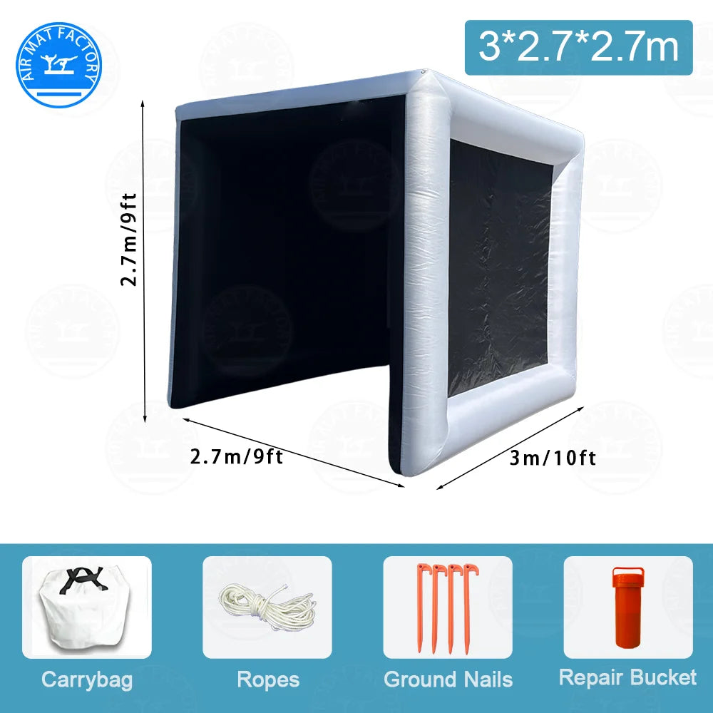 Inflatable Golf Simulator Training Cage With Built In Electric Fan
