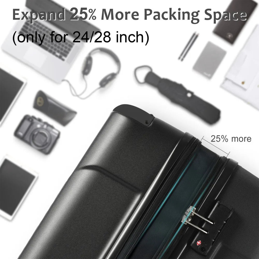 Hardside ABS Luggage Set With TSA Lock For Family Travel