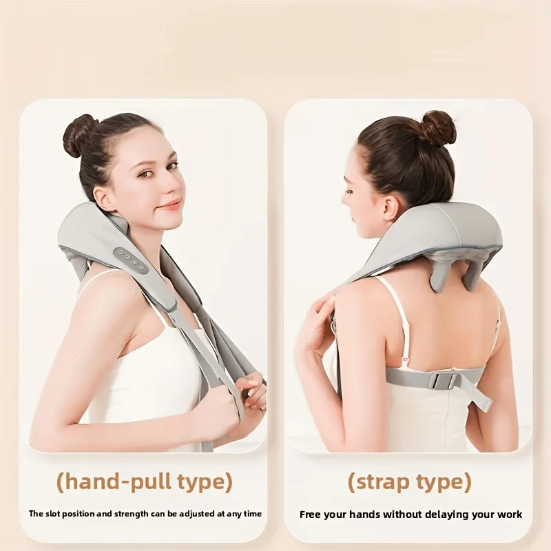 Neck And Shoulder Massager Shiatsu Heat Kneading Home Office