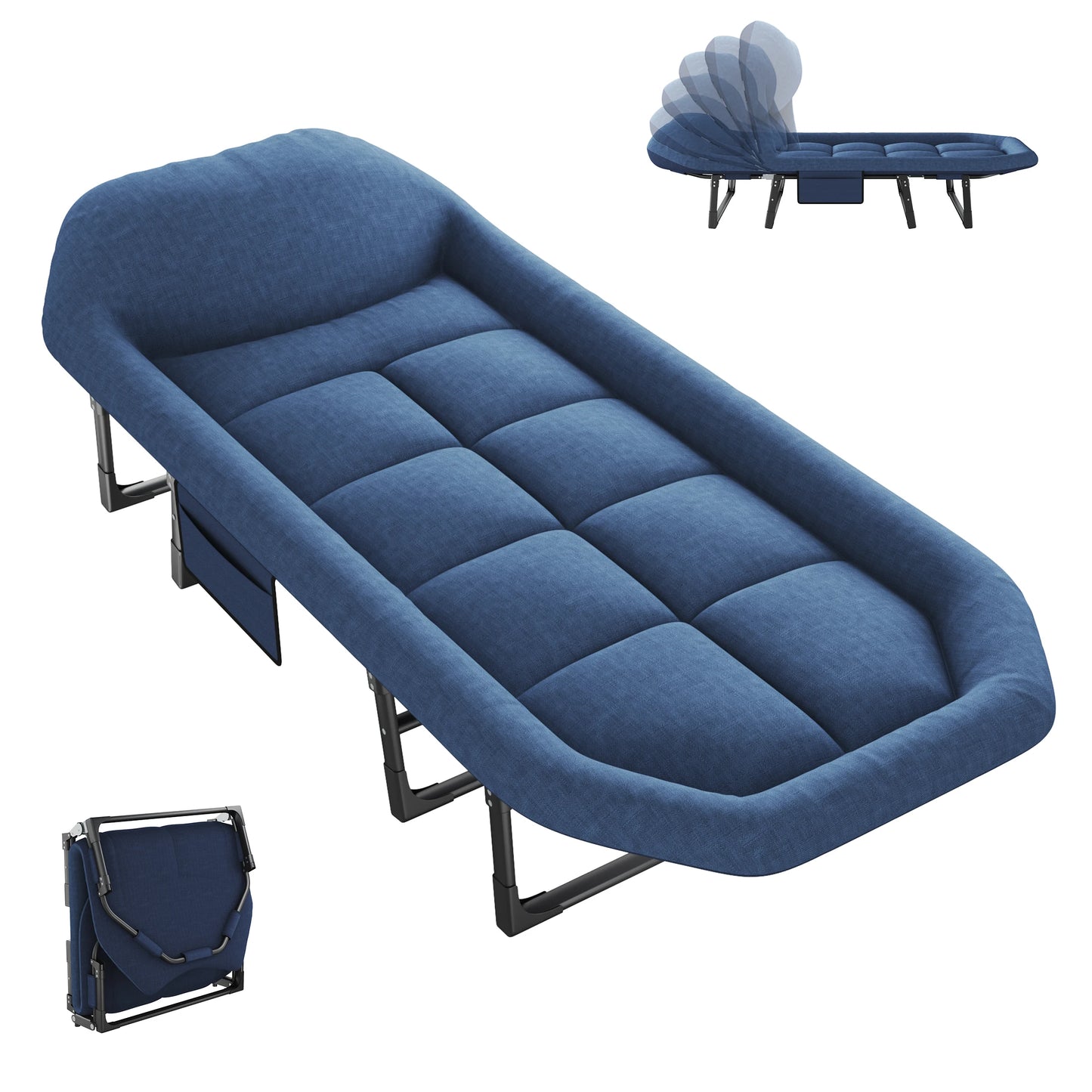 JHK Folding Camping Cot With Mattress 450 Lbs Capacity Lightweight