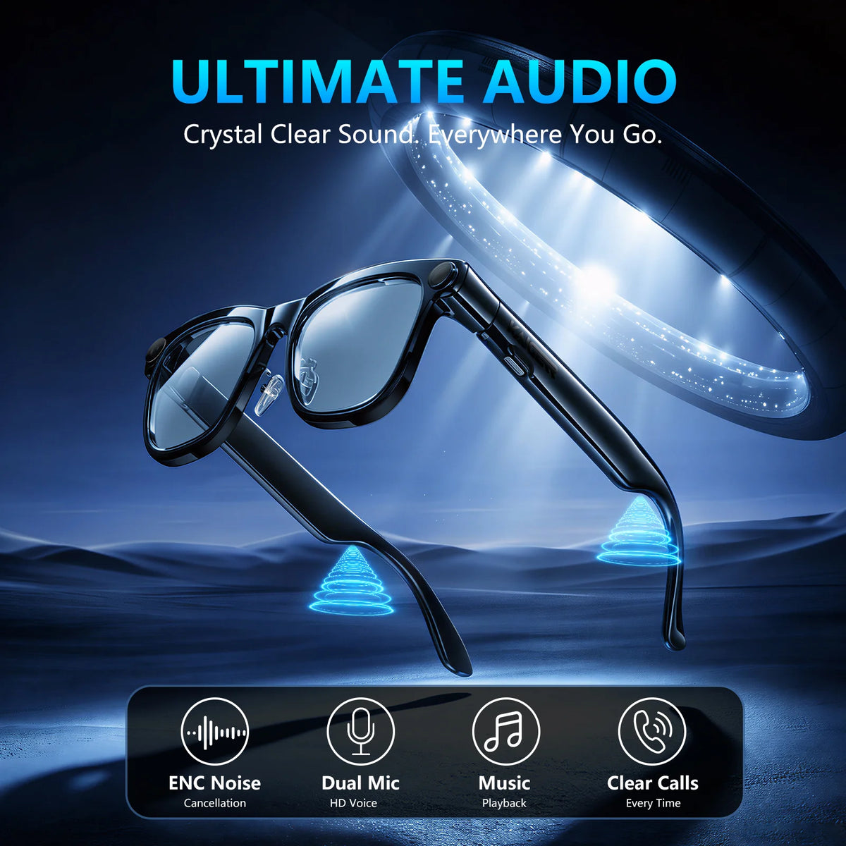 Kaigerr Smart Glasses with Camera AI Translation and Bluetooth Calling