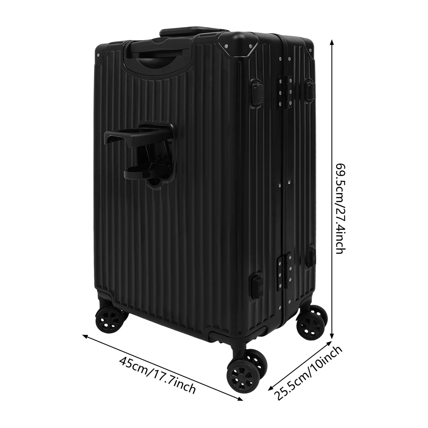 Top Opening Rolling Travel Luggage With Spinner Wheels TSA Lock