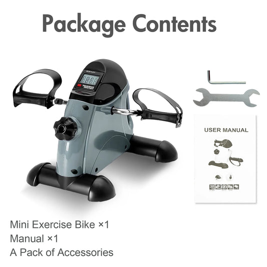 Motorized Mini Under Desk Pedal Exerciser Bike With Digital Display