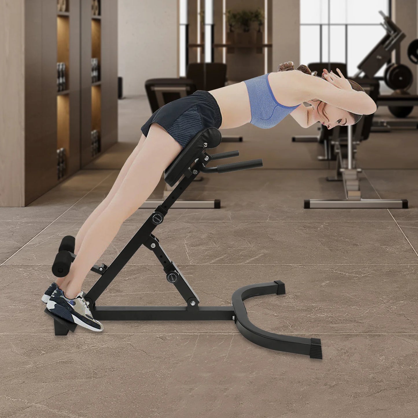 Foldable Roman Chair Hyperextension Bench For Core Training