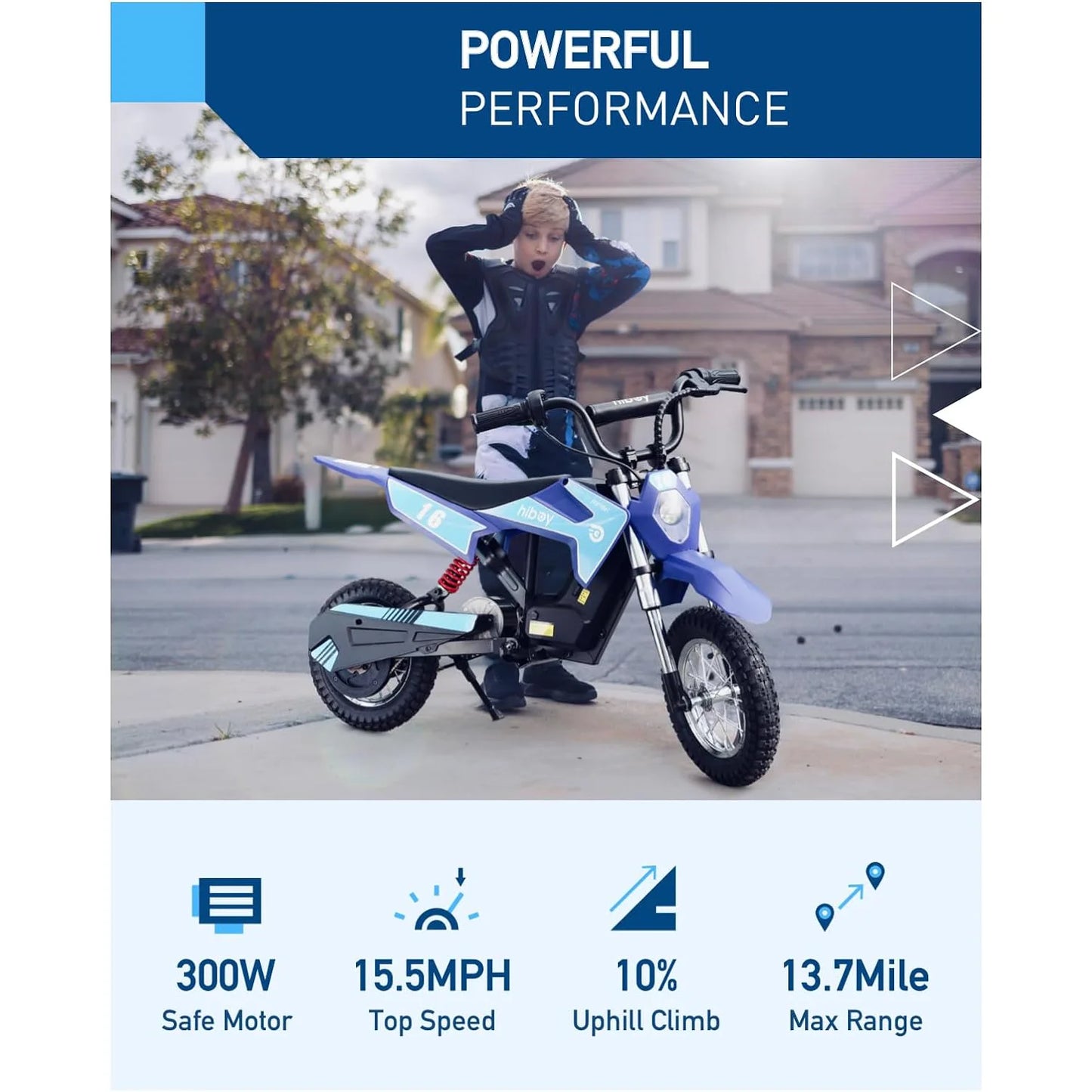 Hiboy Kids Electric Motorcycle With 36V Motor And Long Battery