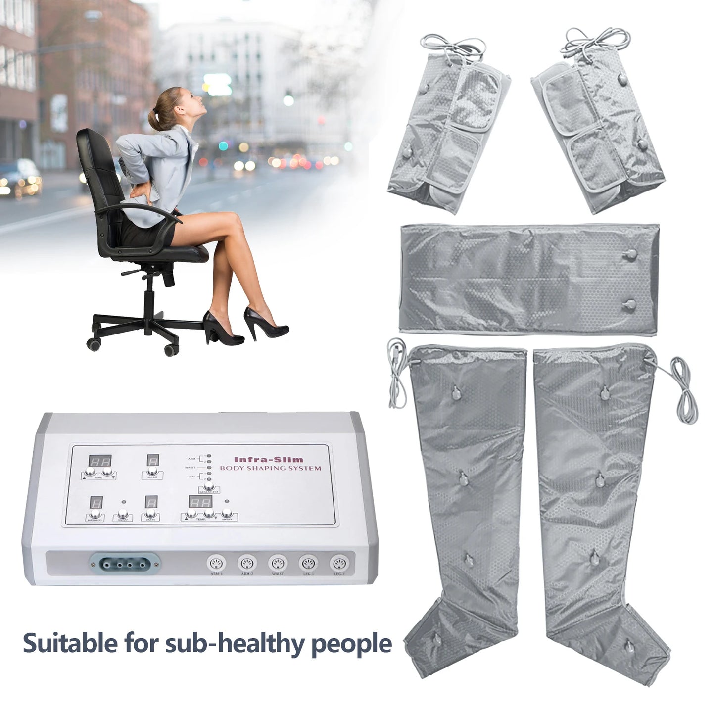 Air Pressure Massage Heating Leg Massager For Full Body Circulation And Home Use