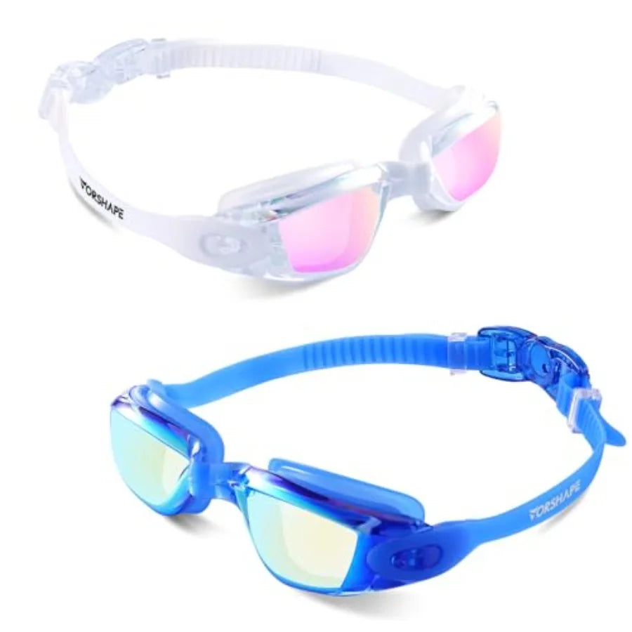 Anti Fog Swimming Goggles 2 Pack No Leaking UV Protection For Men Women Youth Everyday Wear