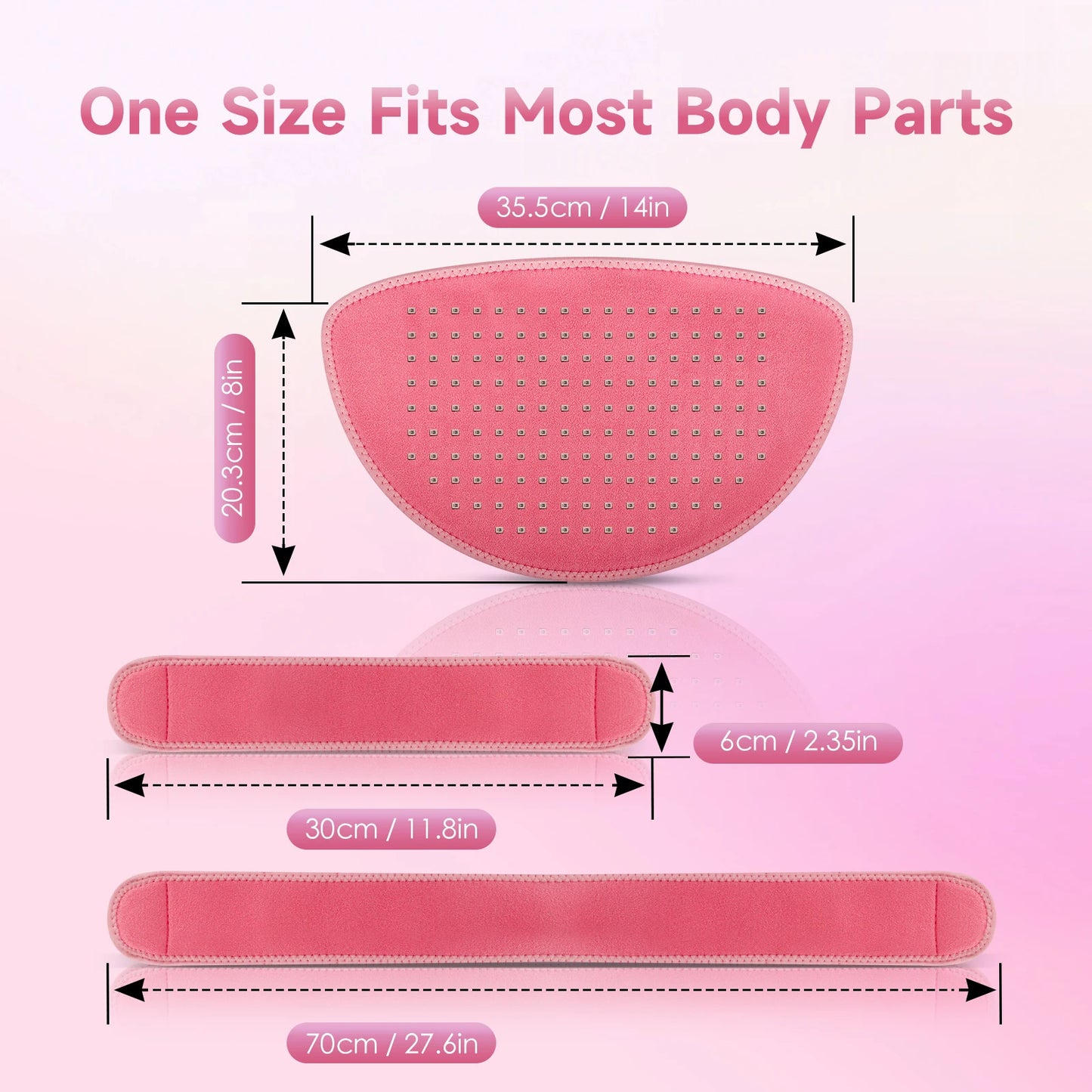 Astarexin 156 LEDs Red Light Infrared Therapy Menstrual Belt, Heating Pad for Period Cramps, Waist & Abdomen Pain Relief