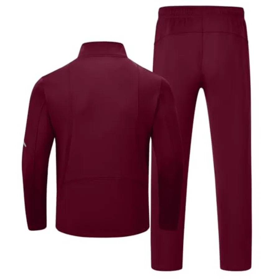 Rdruko Mens Fleece Tracksuit 2 Piece Set Winter Warm Athletic Sweat Suit For Men