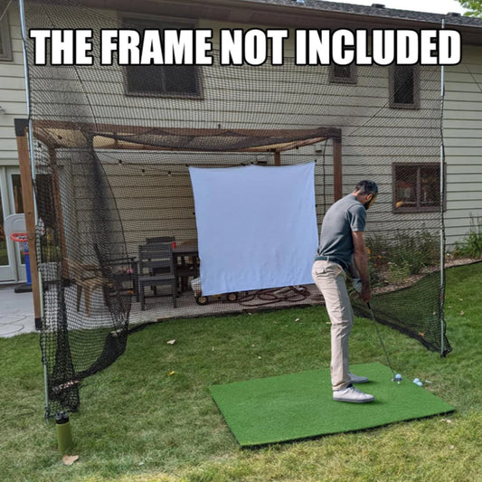 Golf Practice Net 10x10x10ft Portable Hitting Cage with Double Layer Wear Resistant Netting for Backyard Golf Training