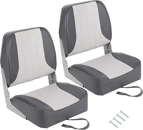 Boat Seats Low Back 2 Pack With Stainless Steel Screws Included Fold Down Chair For Fishing Boats Easy Install