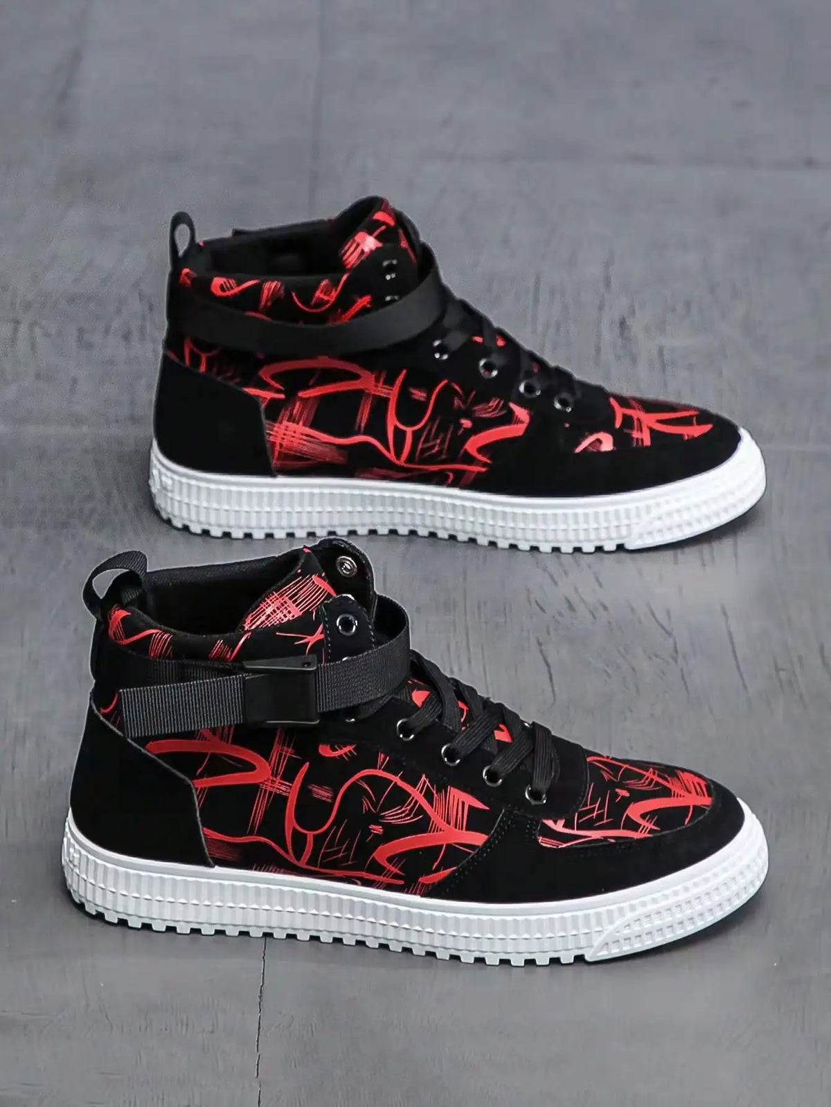 Mens Slip Resistant High Top Athletic Skateboard Shoes for Active Wear