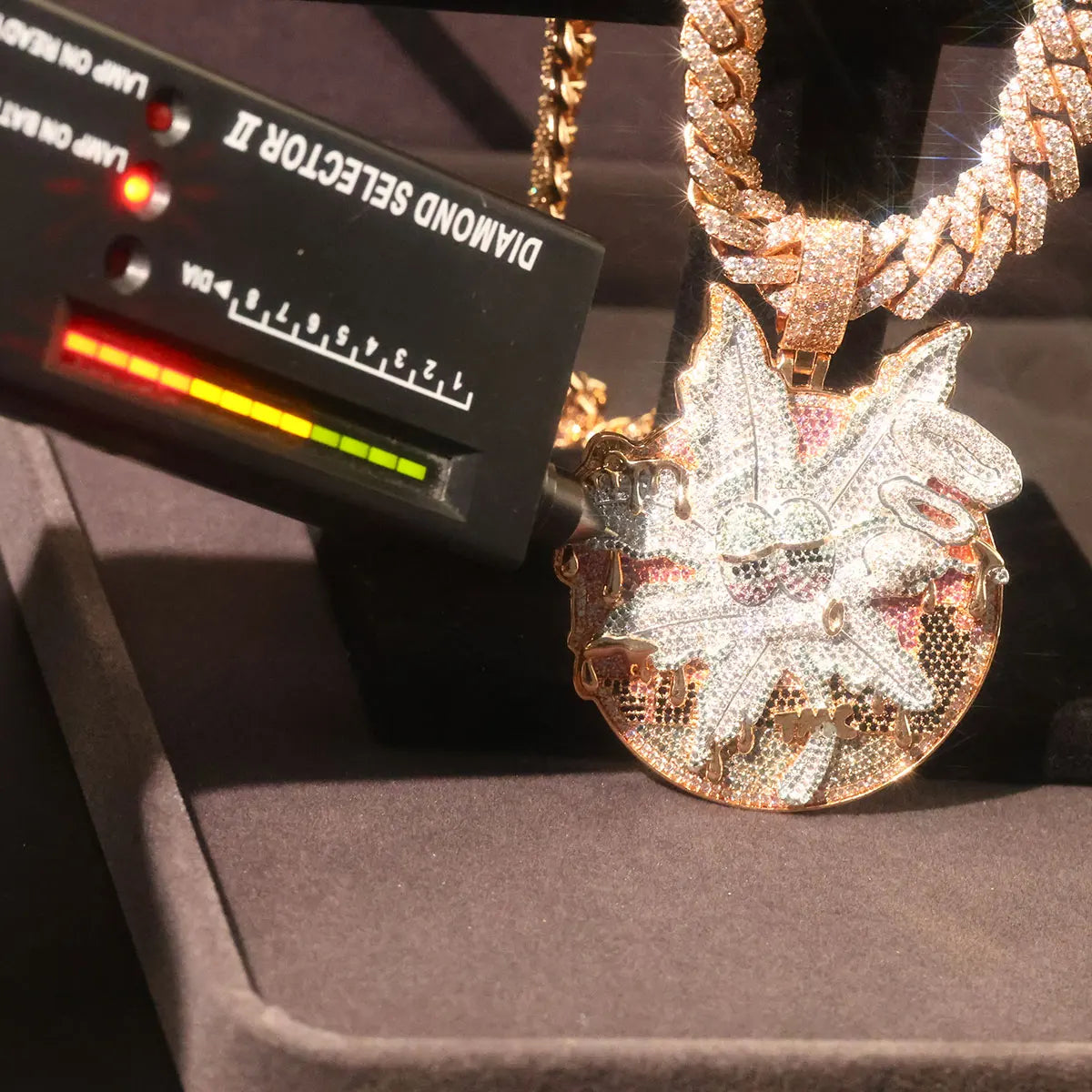 Lyee Cyee Iced Cubic Zirconia Hip Hop Pendant Necklace