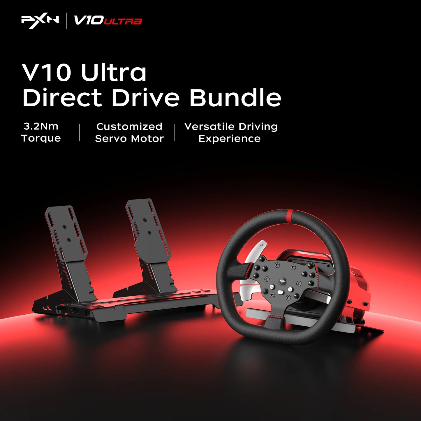 PXN V10 Ultra Direct Drive Racing Wheel for PC PS4 Xbox