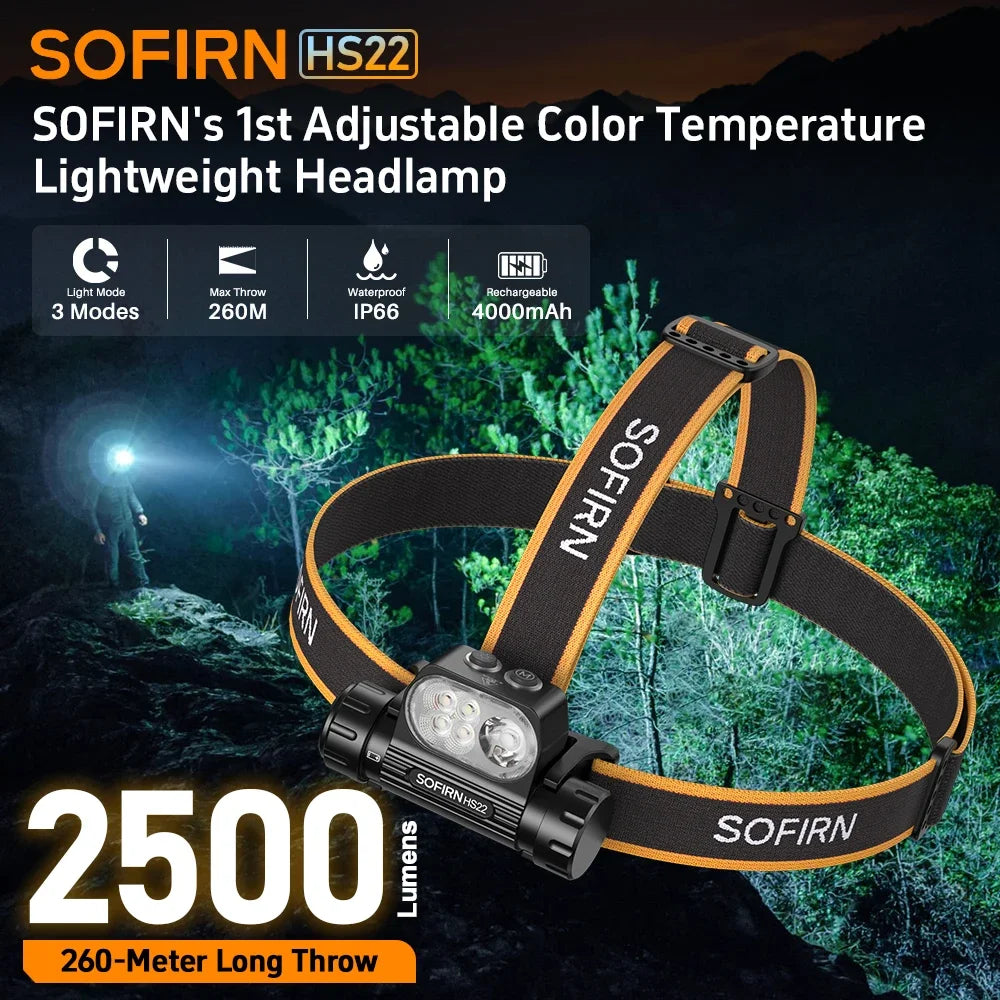Sofirn HS22 Headlamp With Stepless Color Temperature Adjustment