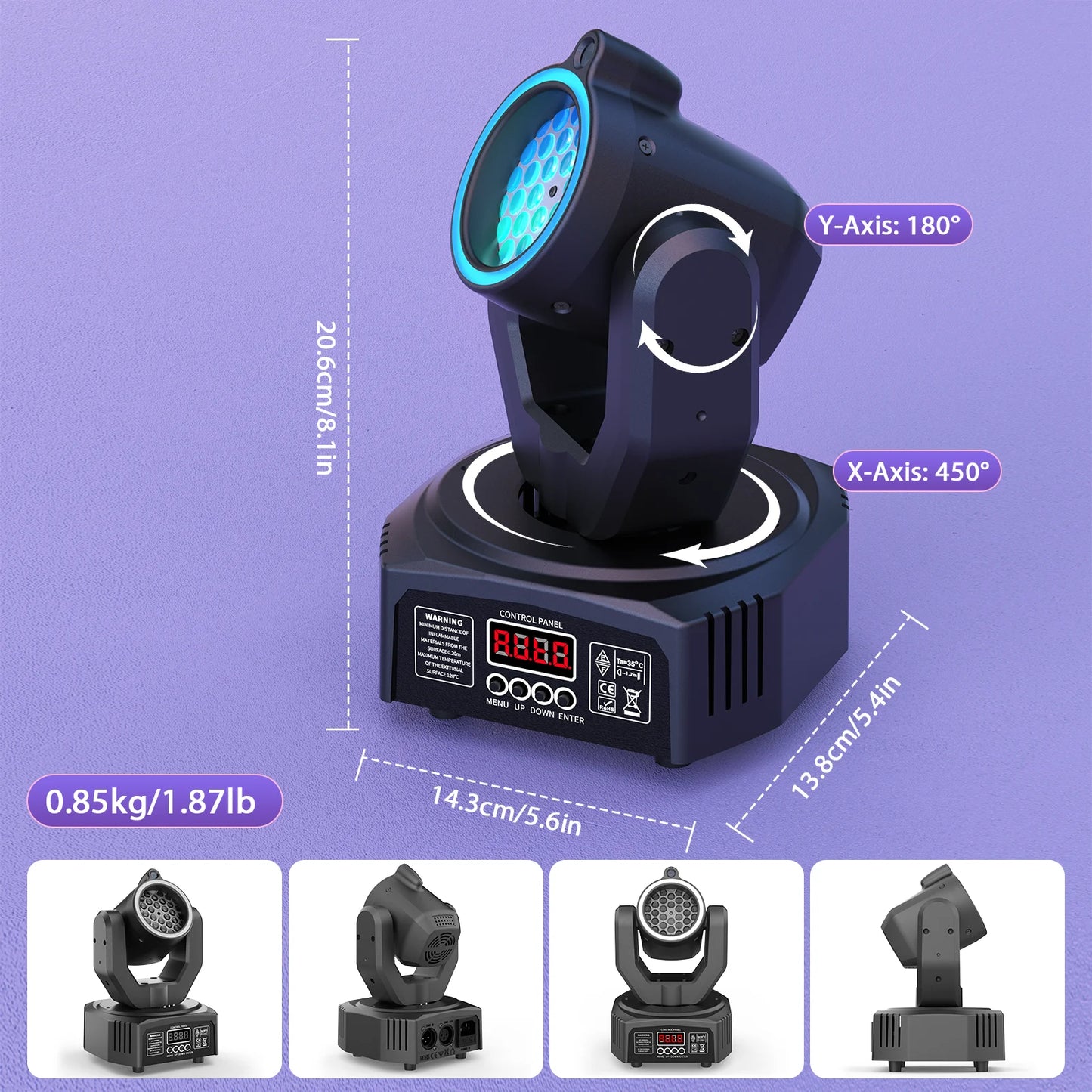 U'King 30W Beam Pattern Moving Head Light DMX RGB Strobe