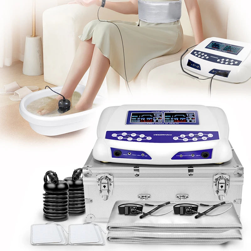 Dual Ionic Foot Bath Detox Machine With Pads And Belt