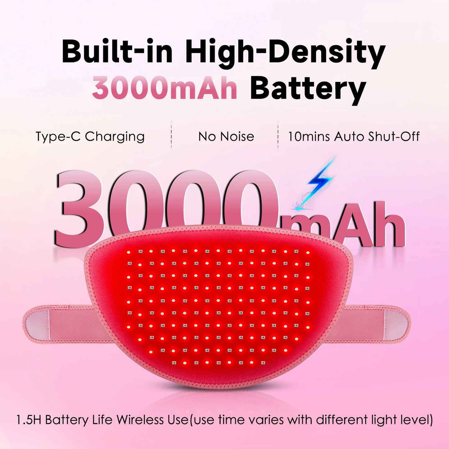 Astarexin 156 LEDs Red Light Infrared Therapy Menstrual Belt, Heating Pad for Period Cramps, Waist & Abdomen Pain Relief